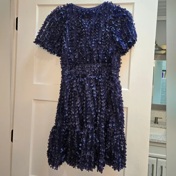 Anthropologie Somerset Mini Dress Floral Applique - Picture 2 of 3